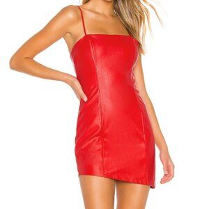 Superdown Maritza Asymmetrical Dress (Red)